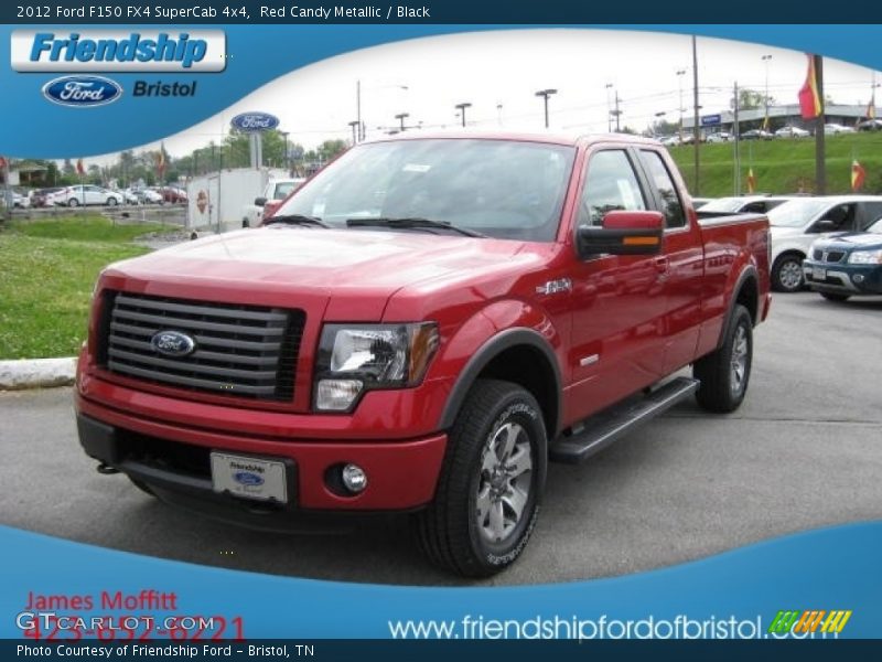 Red Candy Metallic / Black 2012 Ford F150 FX4 SuperCab 4x4