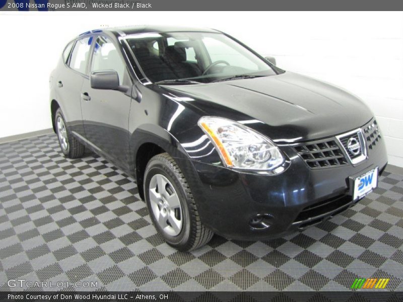 Wicked Black / Black 2008 Nissan Rogue S AWD