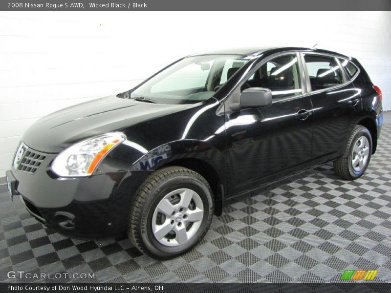 Wicked Black / Black 2008 Nissan Rogue S AWD