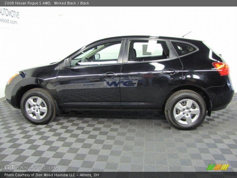 Wicked Black / Black 2008 Nissan Rogue S AWD