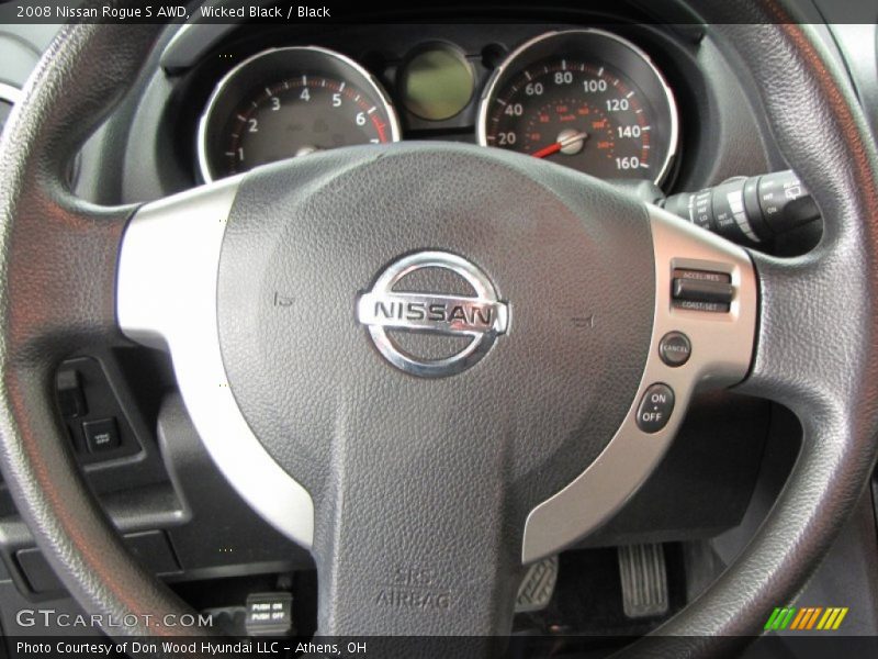 Wicked Black / Black 2008 Nissan Rogue S AWD