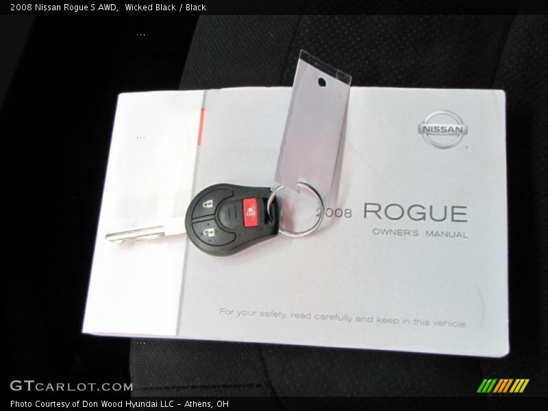 Wicked Black / Black 2008 Nissan Rogue S AWD