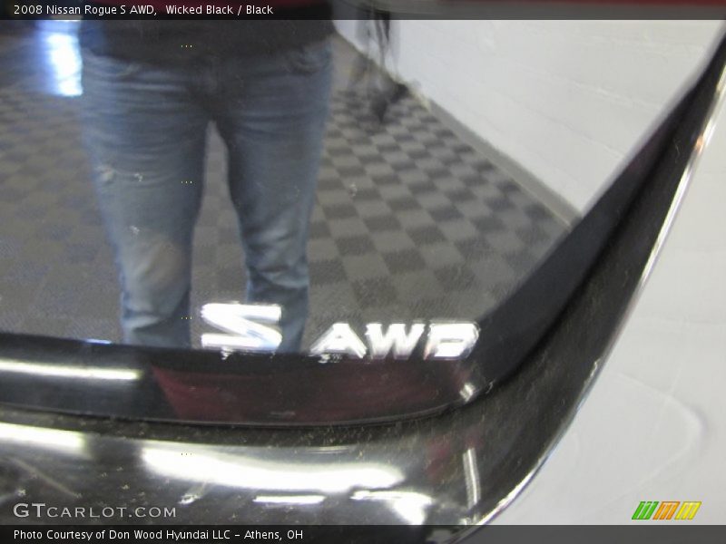 Wicked Black / Black 2008 Nissan Rogue S AWD