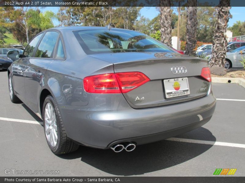 Monsoon Gray Metallic / Black 2012 Audi A4 2.0T Sedan