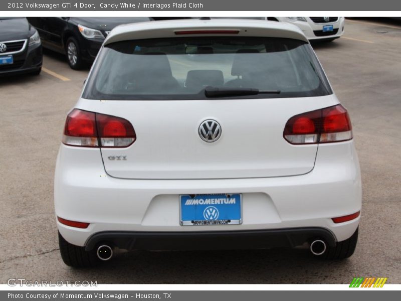Candy White / Interlagos Plaid Cloth 2012 Volkswagen GTI 4 Door