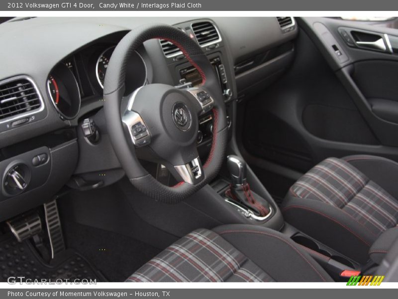 Candy White / Interlagos Plaid Cloth 2012 Volkswagen GTI 4 Door