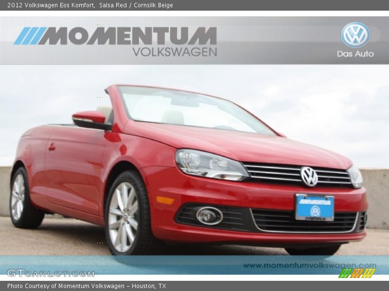 Salsa Red / Cornsilk Beige 2012 Volkswagen Eos Komfort