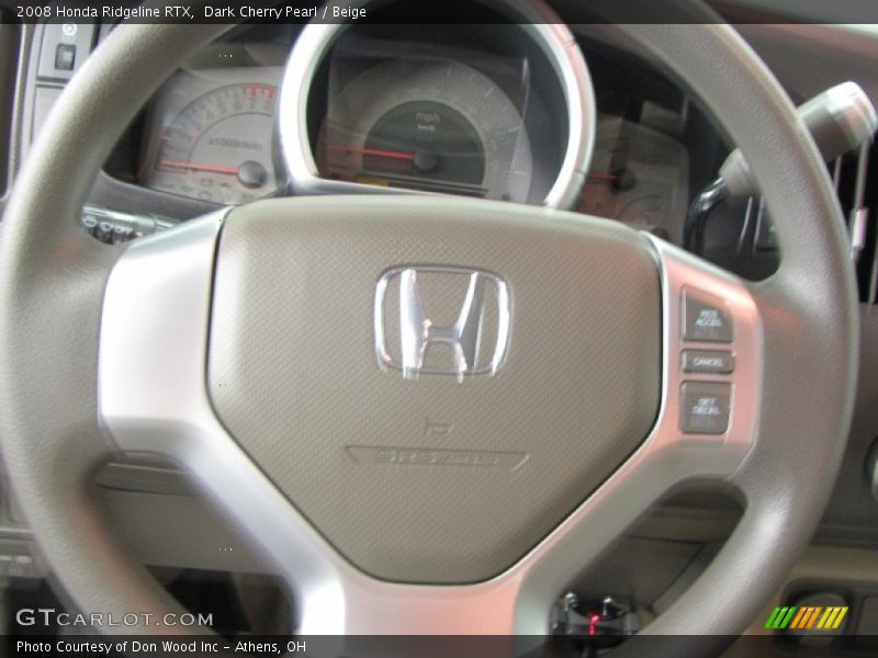 Dark Cherry Pearl / Beige 2008 Honda Ridgeline RTX