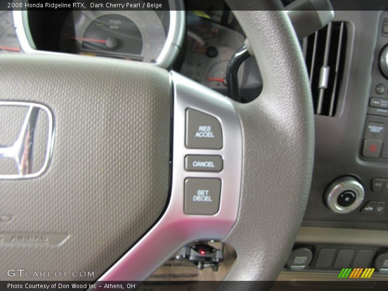 Dark Cherry Pearl / Beige 2008 Honda Ridgeline RTX
