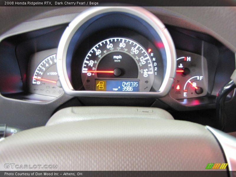Dark Cherry Pearl / Beige 2008 Honda Ridgeline RTX