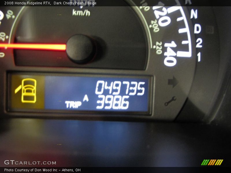 Dark Cherry Pearl / Beige 2008 Honda Ridgeline RTX