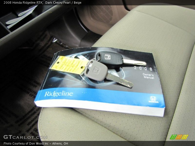 Dark Cherry Pearl / Beige 2008 Honda Ridgeline RTX
