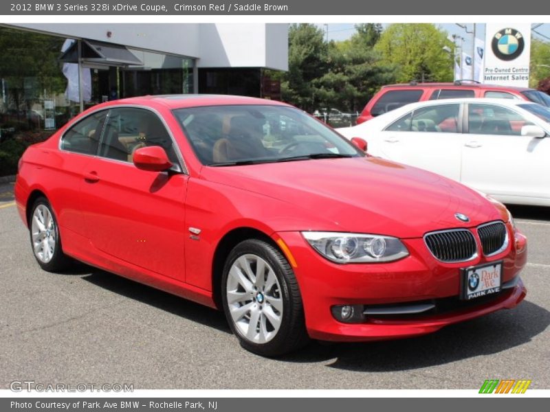 Crimson Red / Saddle Brown 2012 BMW 3 Series 328i xDrive Coupe