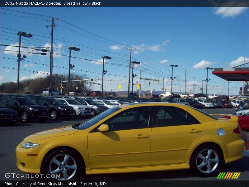 Speed Yellow / Black 2003 Mazda MAZDA6 s Sedan