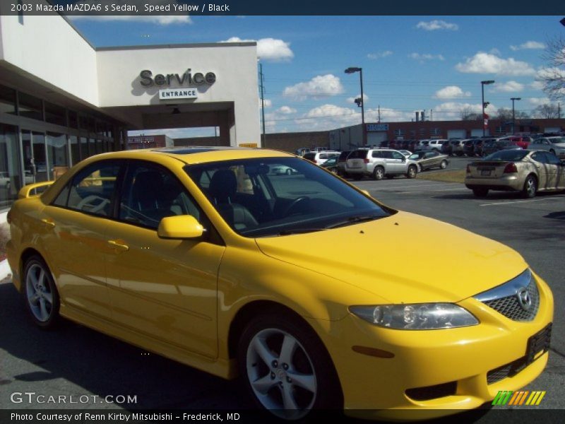 Speed Yellow / Black 2003 Mazda MAZDA6 s Sedan