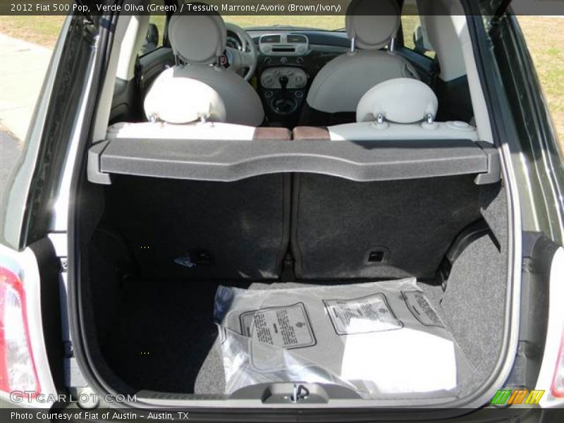 Verde Oliva (Green) / Tessuto Marrone/Avorio (Brown/Ivory) 2012 Fiat 500 Pop