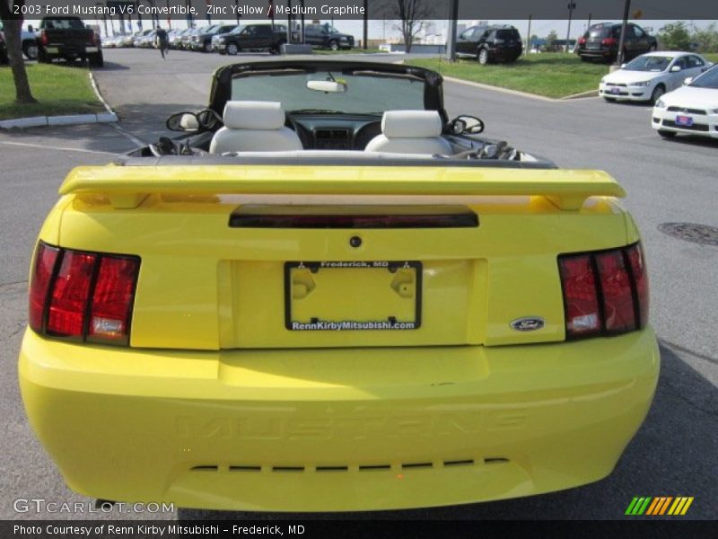Zinc Yellow / Medium Graphite 2003 Ford Mustang V6 Convertible