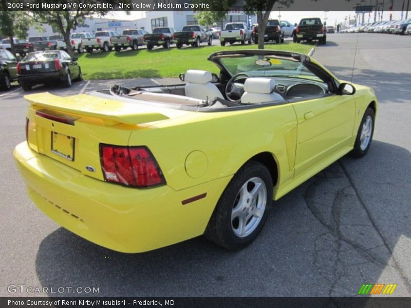 Zinc Yellow / Medium Graphite 2003 Ford Mustang V6 Convertible