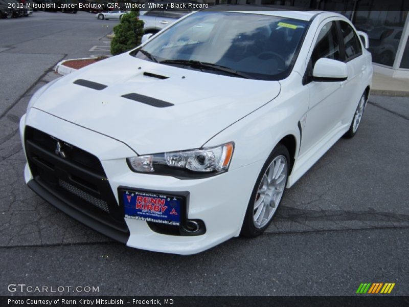 Wicked White / Black Recaro 2012 Mitsubishi Lancer Evolution GSR
