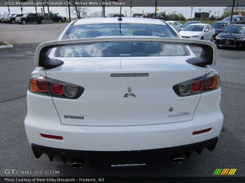 Wicked White / Black Recaro 2012 Mitsubishi Lancer Evolution GSR