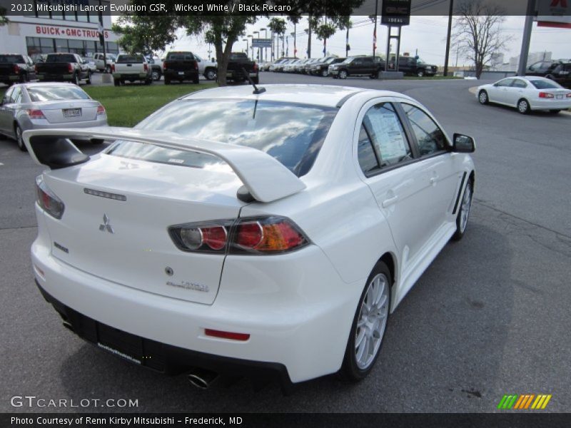 Wicked White / Black Recaro 2012 Mitsubishi Lancer Evolution GSR