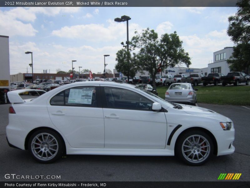 Wicked White / Black Recaro 2012 Mitsubishi Lancer Evolution GSR