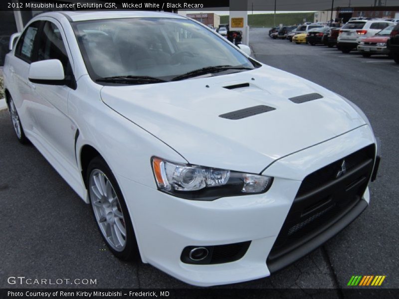 Wicked White / Black Recaro 2012 Mitsubishi Lancer Evolution GSR