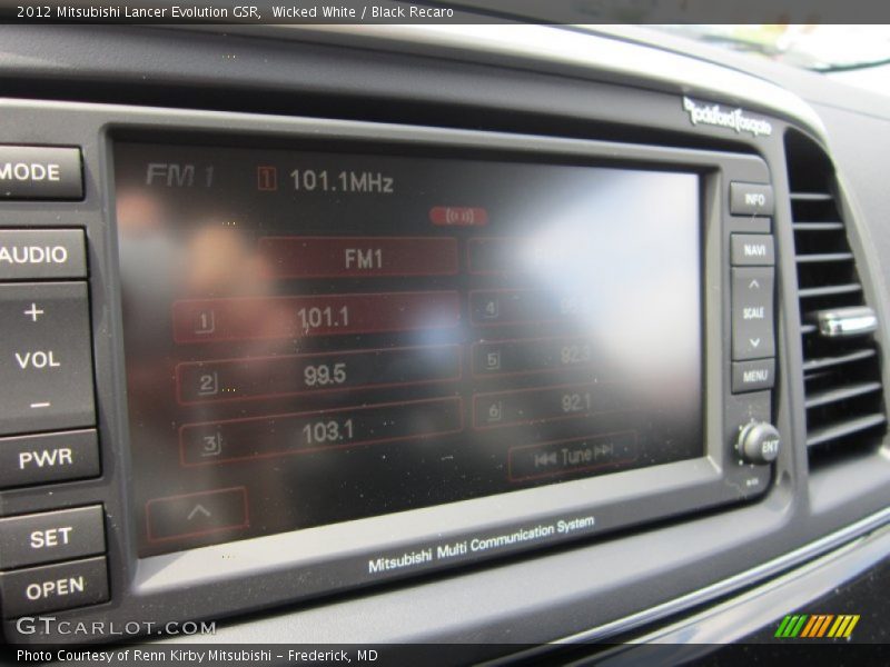 Wicked White / Black Recaro 2012 Mitsubishi Lancer Evolution GSR