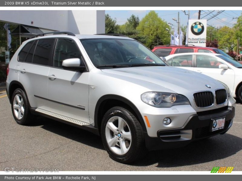 Titanium Silver Metallic / Black 2009 BMW X5 xDrive30i
