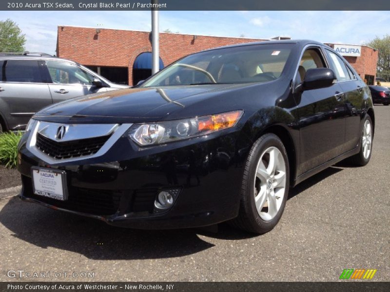 Crystal Black Pearl / Parchment 2010 Acura TSX Sedan