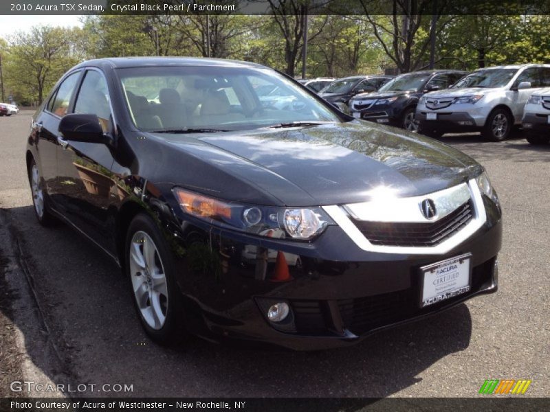 Crystal Black Pearl / Parchment 2010 Acura TSX Sedan