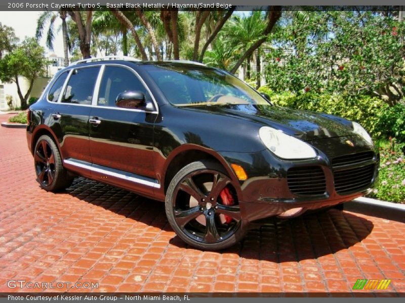 Basalt Black Metallic / Havanna/Sand Beige 2006 Porsche Cayenne Turbo S