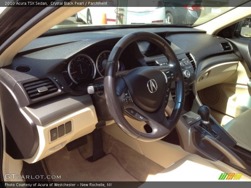 Crystal Black Pearl / Parchment 2010 Acura TSX Sedan