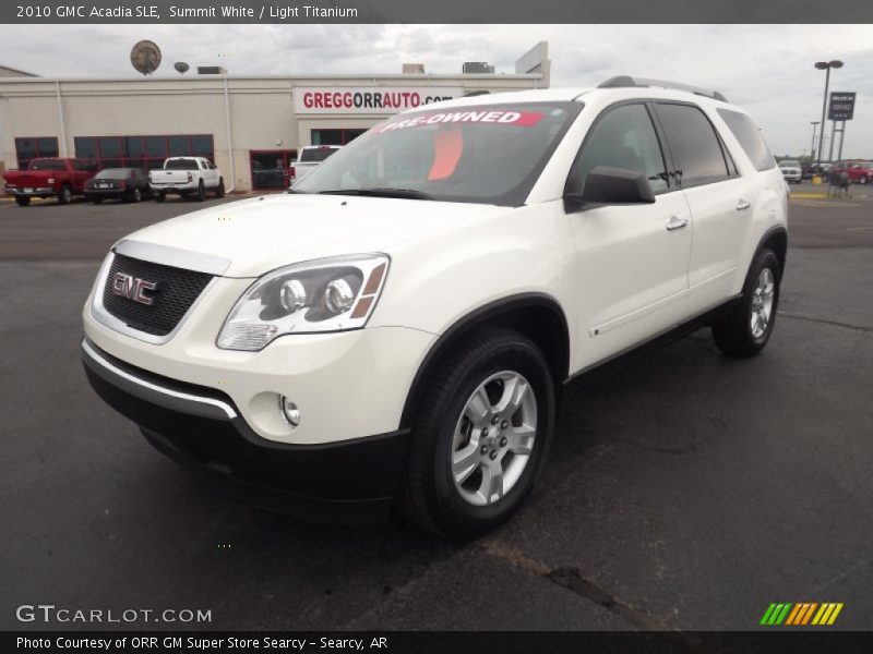 Summit White / Light Titanium 2010 GMC Acadia SLE