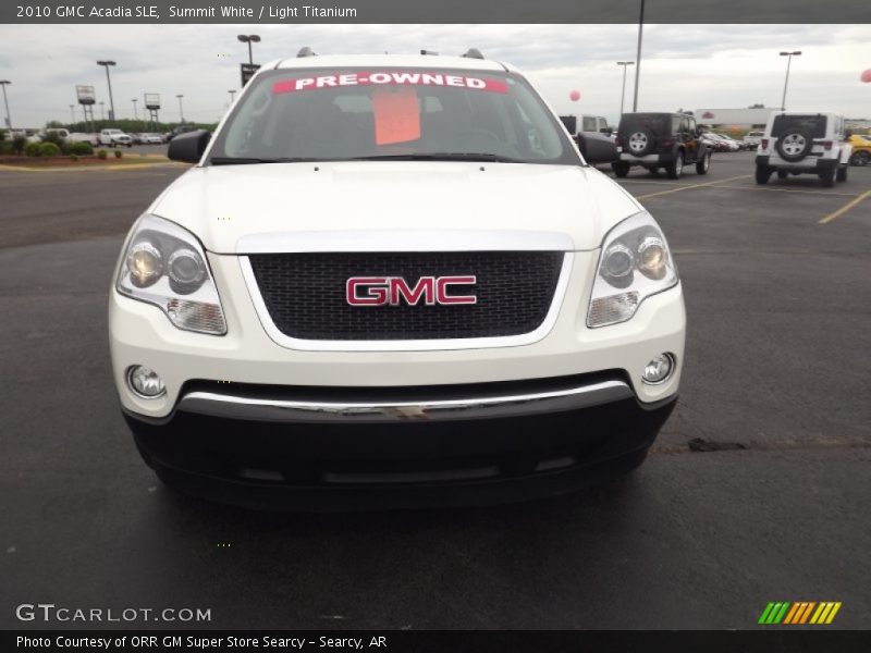 Summit White / Light Titanium 2010 GMC Acadia SLE