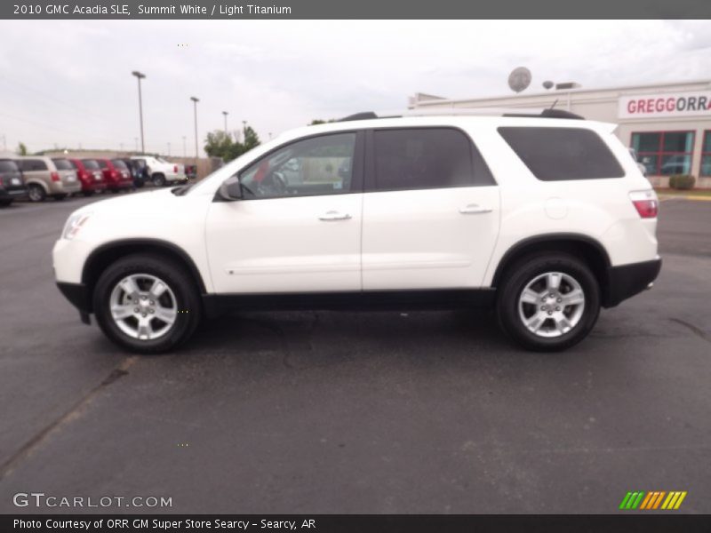 Summit White / Light Titanium 2010 GMC Acadia SLE