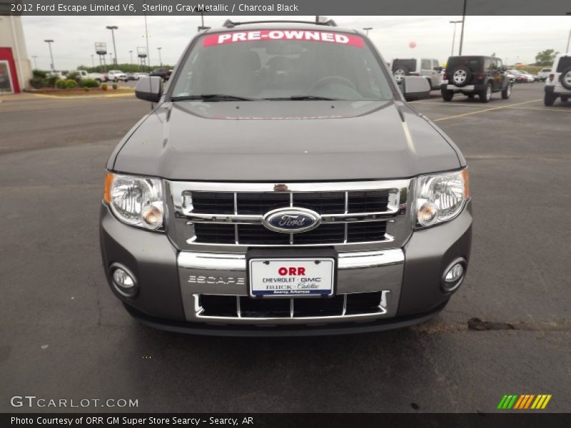 Sterling Gray Metallic / Charcoal Black 2012 Ford Escape Limited V6