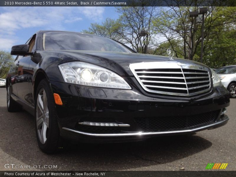 Black / Cashmere/Savanna 2010 Mercedes-Benz S 550 4Matic Sedan