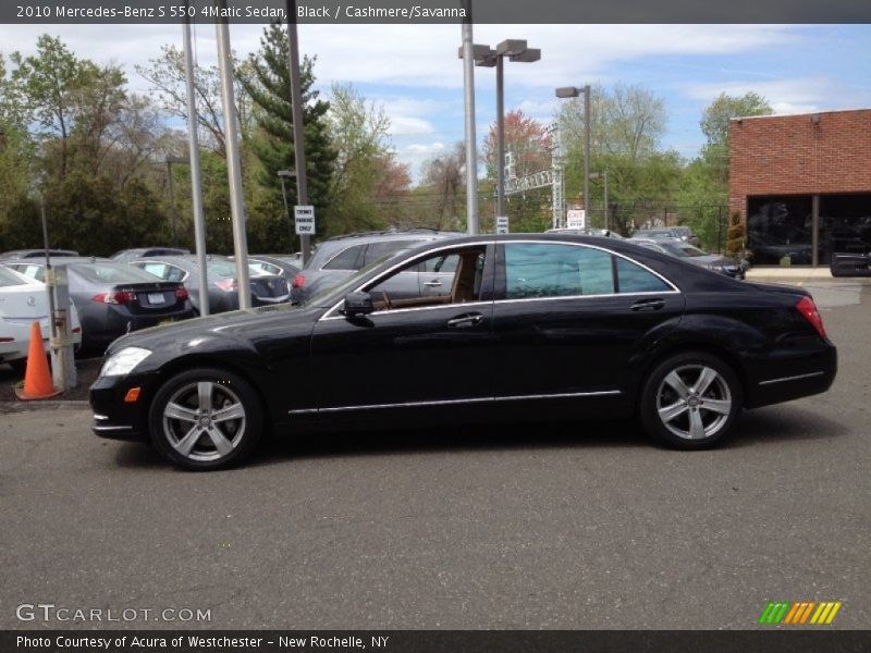 Black / Cashmere/Savanna 2010 Mercedes-Benz S 550 4Matic Sedan