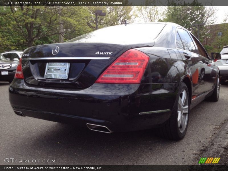 Black / Cashmere/Savanna 2010 Mercedes-Benz S 550 4Matic Sedan