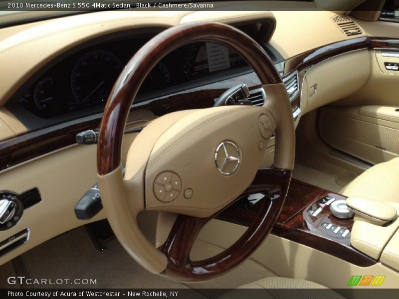 Black / Cashmere/Savanna 2010 Mercedes-Benz S 550 4Matic Sedan