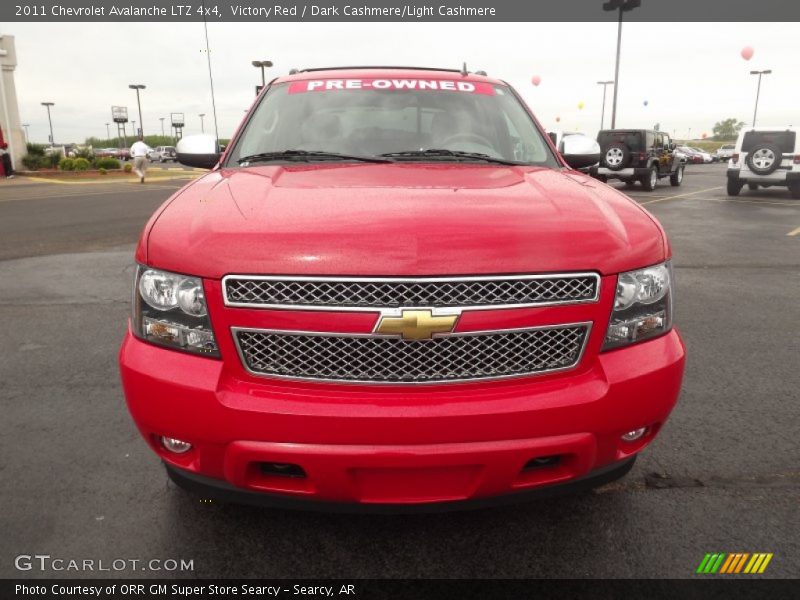 Victory Red / Dark Cashmere/Light Cashmere 2011 Chevrolet Avalanche LTZ 4x4