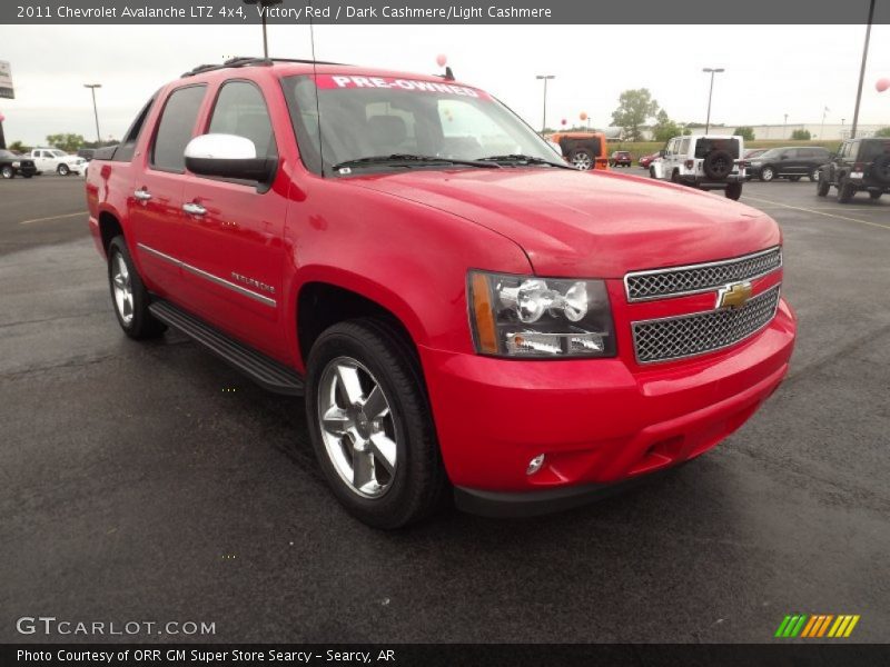 Victory Red / Dark Cashmere/Light Cashmere 2011 Chevrolet Avalanche LTZ 4x4