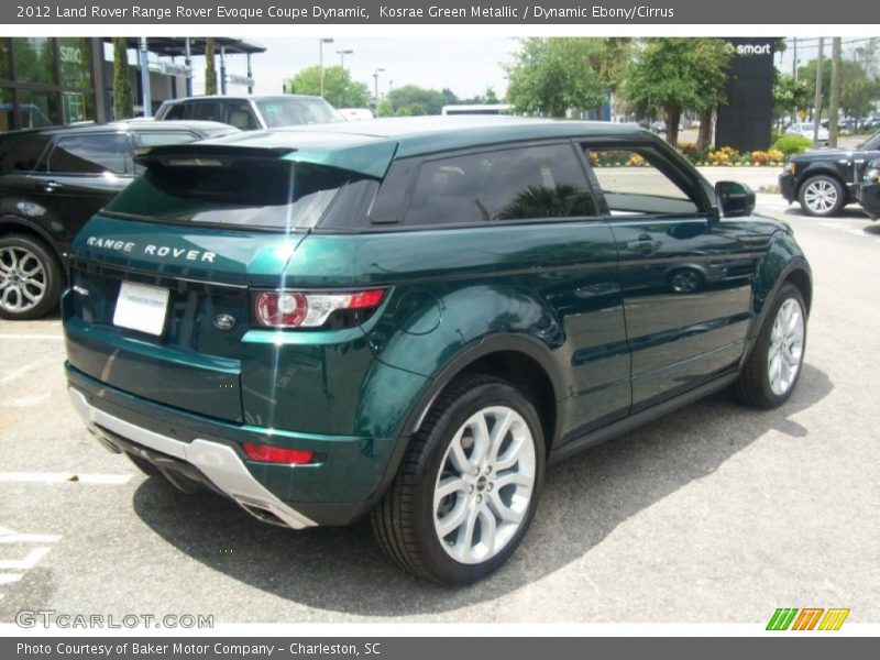 Kosrae Green Metallic / Dynamic Ebony/Cirrus 2012 Land Rover Range Rover Evoque Coupe Dynamic