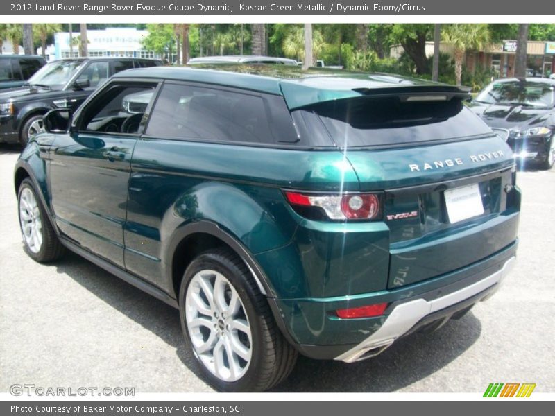 Kosrae Green Metallic / Dynamic Ebony/Cirrus 2012 Land Rover Range Rover Evoque Coupe Dynamic