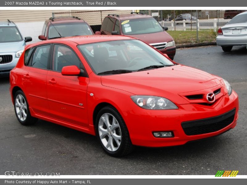 True Red / Black 2007 Mazda MAZDA3 s Touring Hatchback