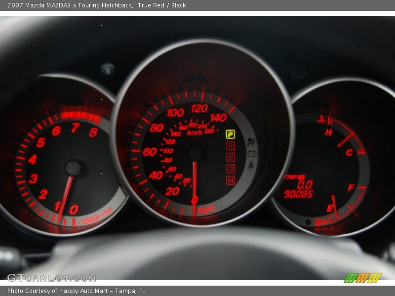 True Red / Black 2007 Mazda MAZDA3 s Touring Hatchback