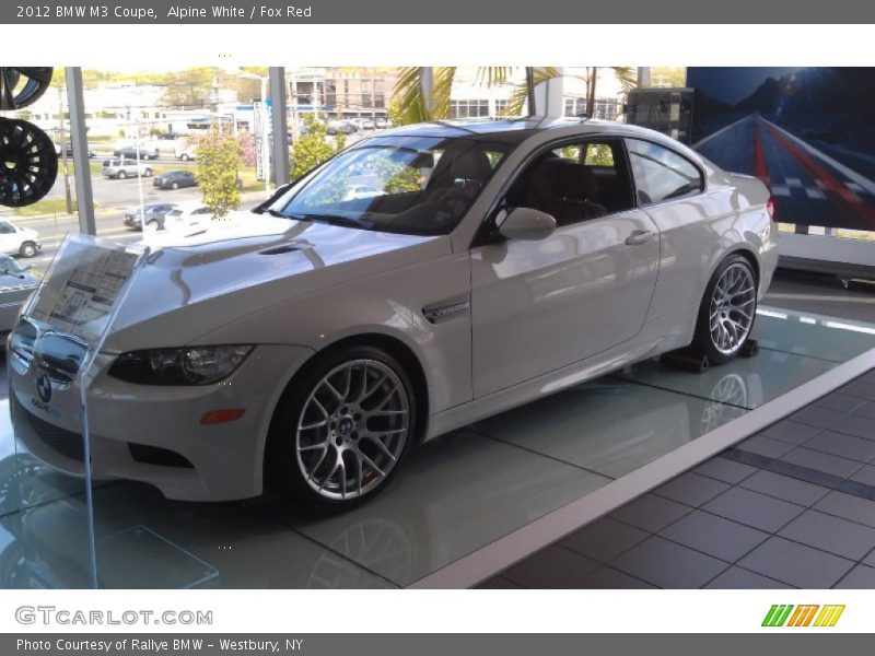 Alpine White / Fox Red 2012 BMW M3 Coupe