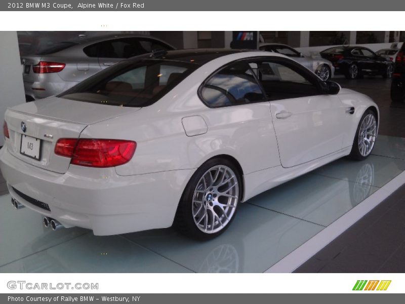 Alpine White / Fox Red 2012 BMW M3 Coupe