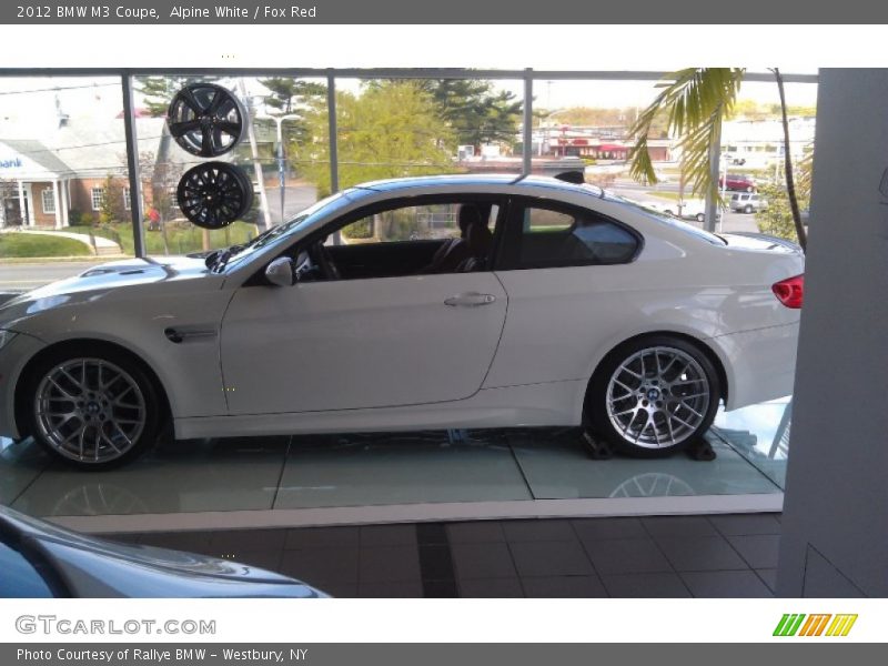 Alpine White / Fox Red 2012 BMW M3 Coupe